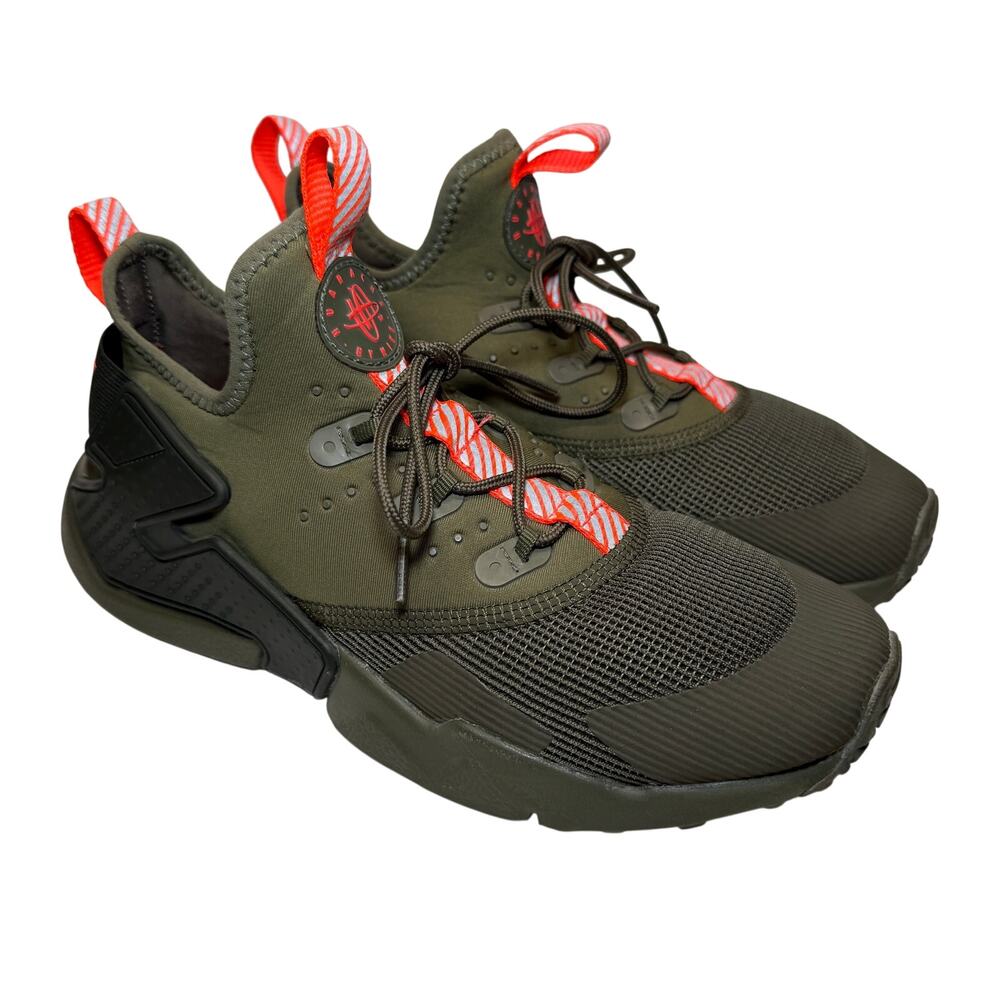 Nike Huarache Drift Olive Green Orange Youth 4.5Y Women's 6-6.5 Streetwear Y2K